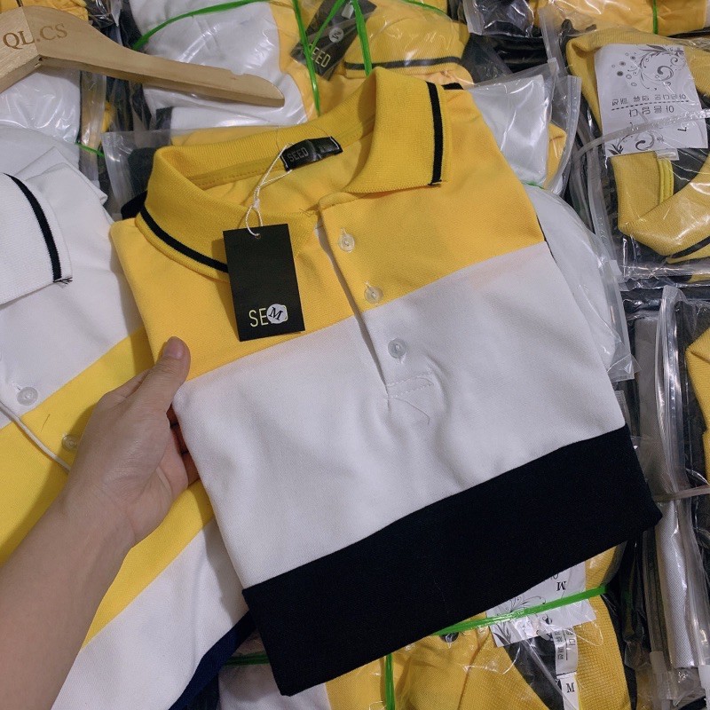 ANAM7 - ÁO POLO PHỐI TRẮNG VÀNG CHO NAM | BigBuy360 - bigbuy360.vn