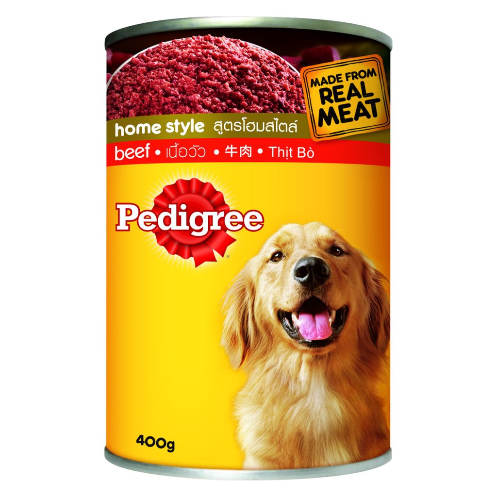 Thức ăn dạng pate dành cho chó lớn Pedigree vị bò lon 400g