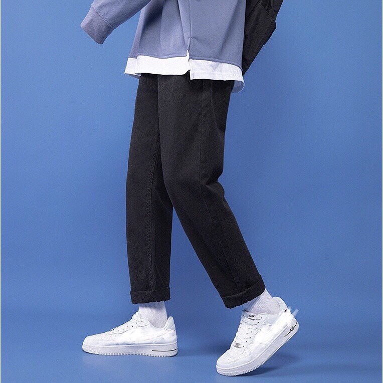 Quần bò nam quần jean baggy nam ống suông rộng vải jeans cao cấp không phai màu | BigBuy360 - bigbuy360.vn