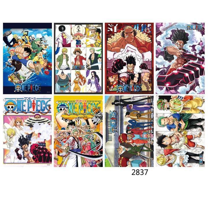 Poster One Piece Wano Quốc Stamped Đảo Hải Tặc anime chibi tranh treo album ảnh in hình đẹp