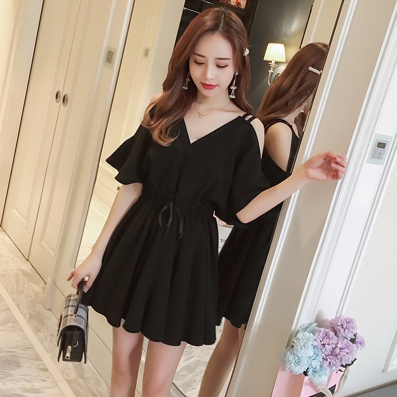 Đầm Chiffon Dáng Chữ A Tay Ngắn Cổ Chữ V Ôm Eo Size Lớn 40-100KG Cho Nữ