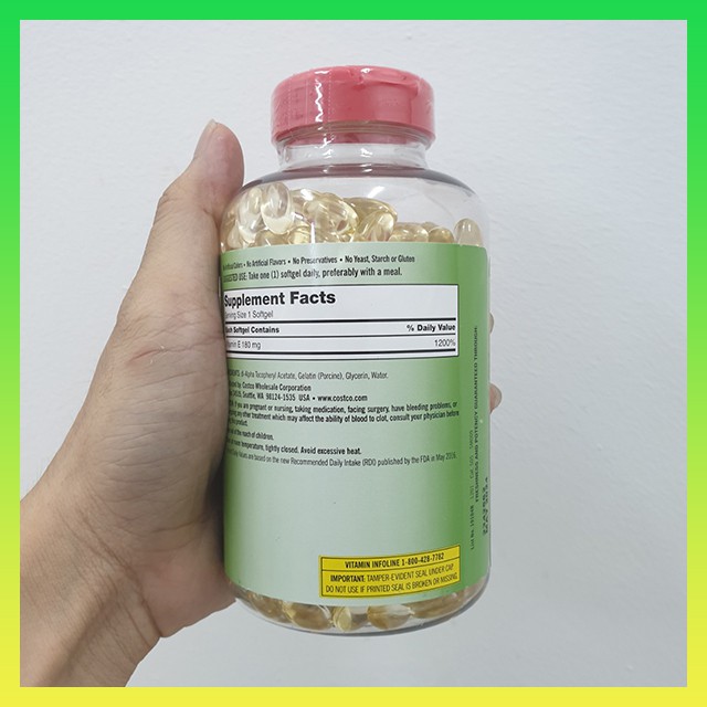 Vitamin E 400 IU 500 Viên Kirkland Của Mỹ - Đẹp Da, Làm Chậm Lão Hóa | BigBuy360 - bigbuy360.vn