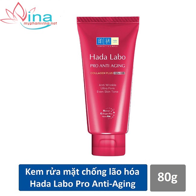 Sữa rửa mặt Hada Labo Dưỡng ẩm Chống lão hóa 80gr