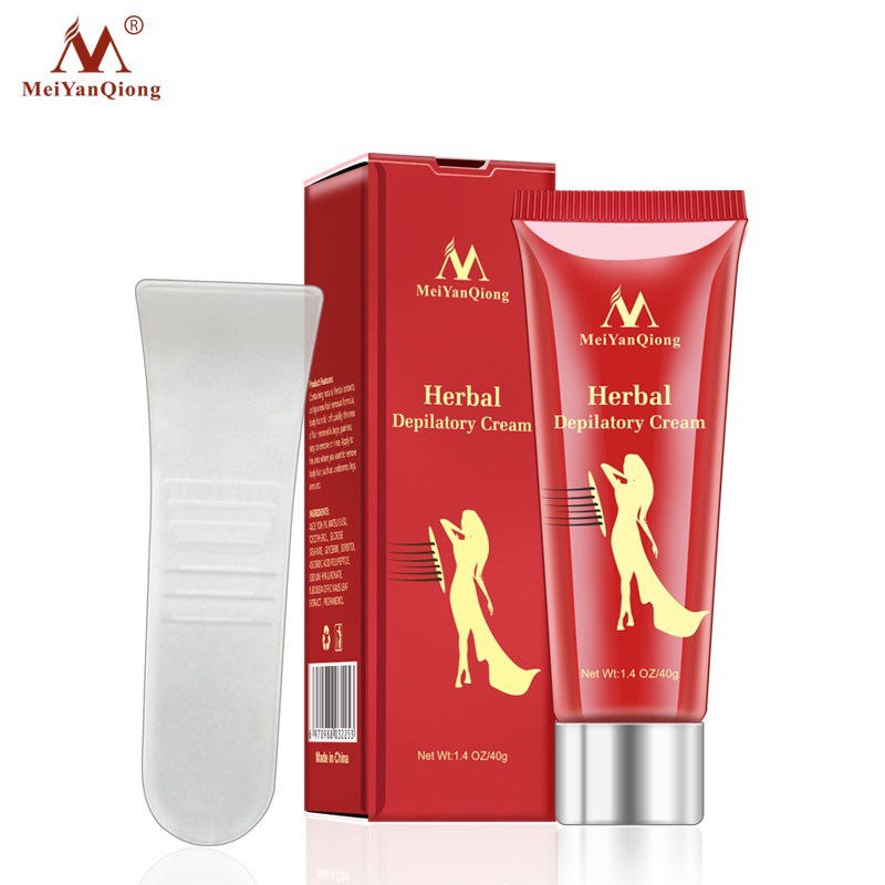 MeiYanQiong Kem Tẩy Lông Không Dau Cho Nam Và Nữ Tẩy Lông Vĩnh Viễn Dưới Cánh Tay chân, tay, bikini, vùng kín, an toàn và không gây không gây kích Ứng Và Đau Với 40g