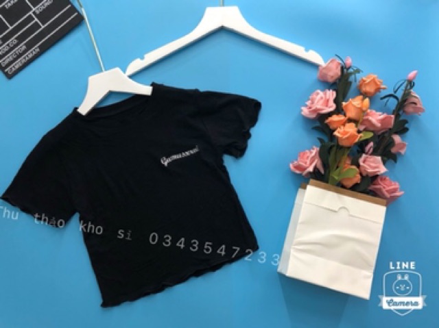 Croptop thêu hình chụp thật kèm video