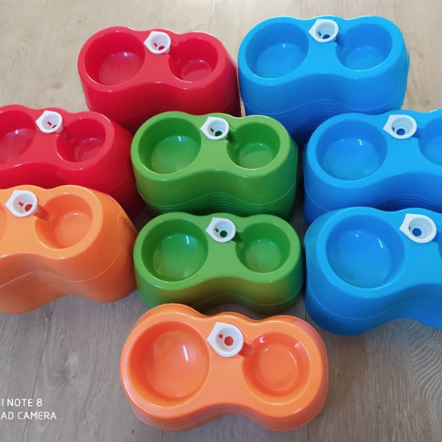 CHÉN ĂN ĐÔI GẮN BÌNH NƯỚC TỰ ĐỘNG CHO CHÓ MÈO - Pet shop Uytinpro