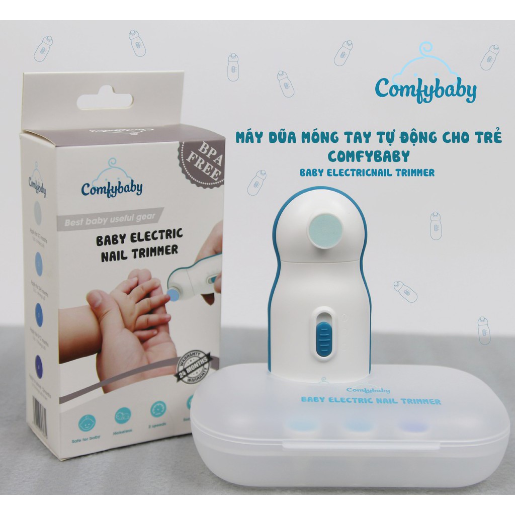 Máy dũa móng tay tự động cho trẻ Comfybaby ME4450, cắt móng tay an toàn cho bé, mài móng tay cho trẻ sơ sinh