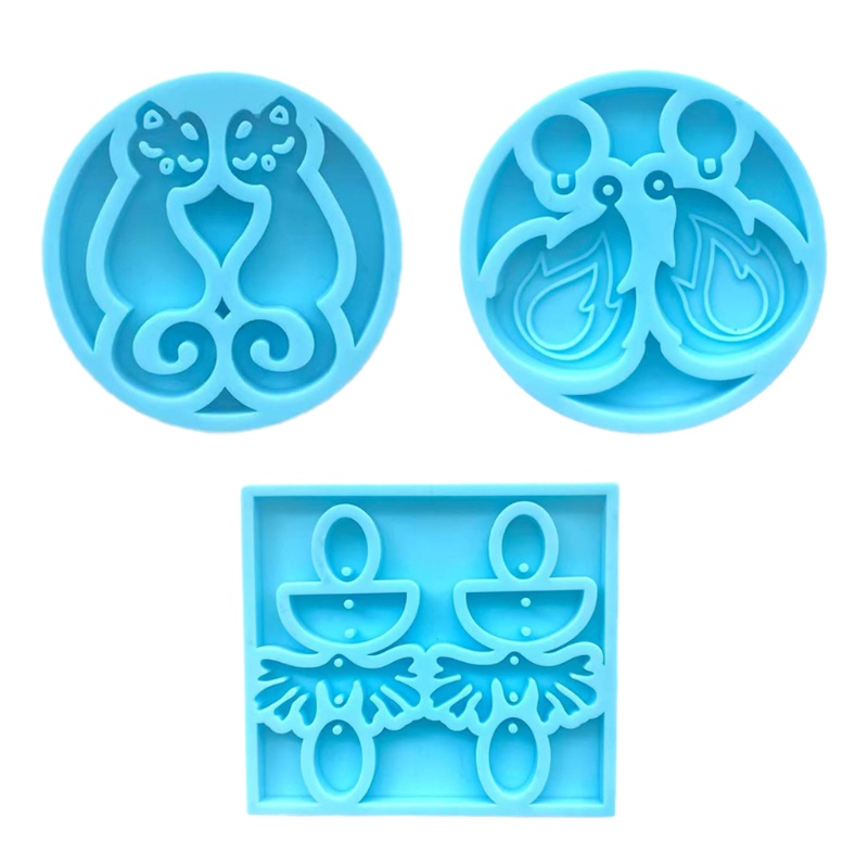 Khuôn Silicone Làm Bông Tai / Móc Khóa DIY