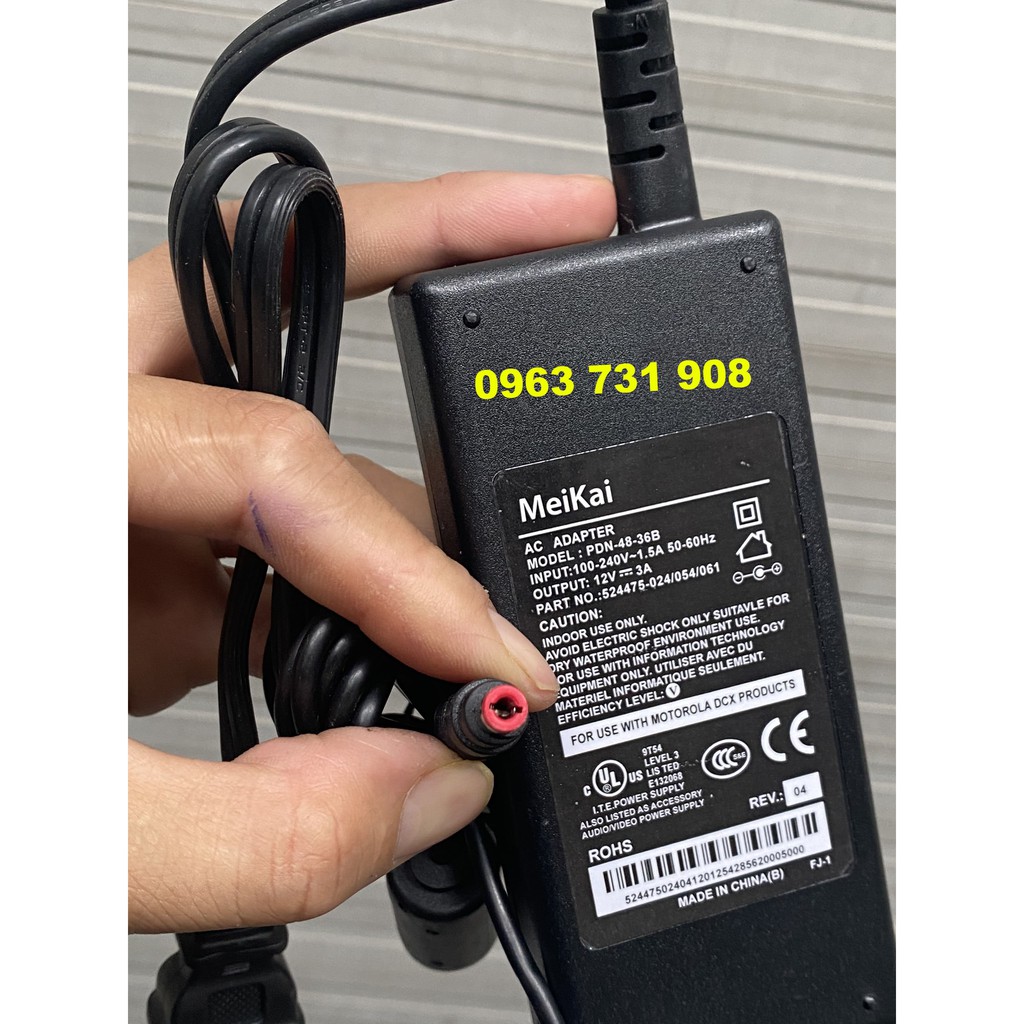 Adapter nguồn 12V-3A MeKai model PDN-48-36B dùng cho màn hình LCD