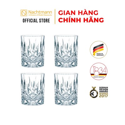 Bộ 4 ly pha lê Nachtmann Noblesse, chính hãng Đức, an toàn cho sức khỏe, sang trọng, chống xước