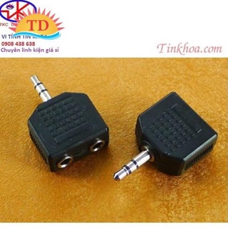 Đầu chia loa 1 ra 2.đầu chia jack loa chuẩn 3.5 từ 1 ra 2