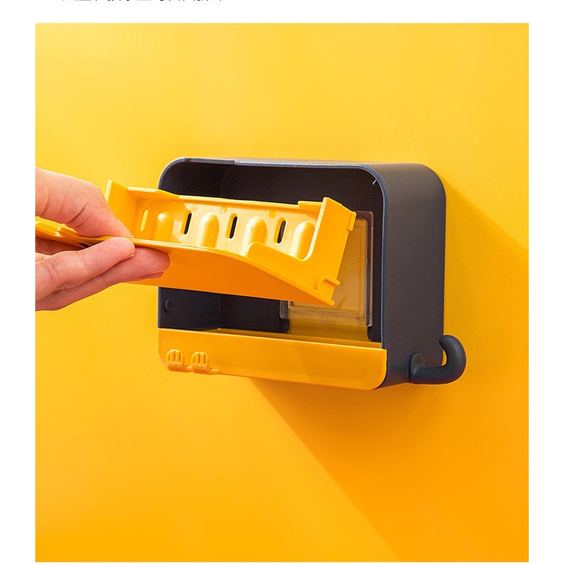 Hộp Đựng Xà Phòng Gắn Tường Có Nắp Phong Cách Hoạt Hình Sang Trọng