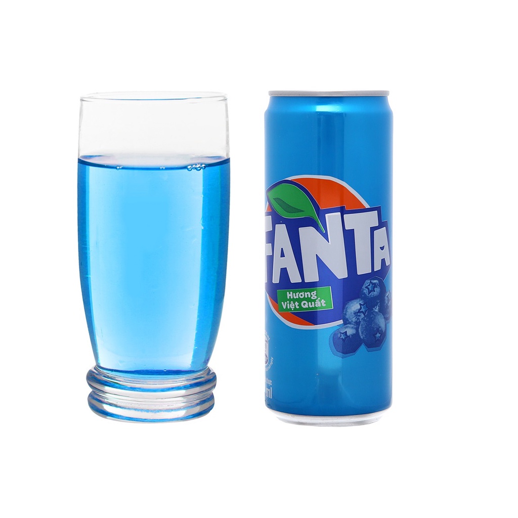 Thùng 24 lon nước ngọt Fanta hương việt quất 320ml - Hương việt quất siêu thơm cùng vị ngon xoắn lưỡi