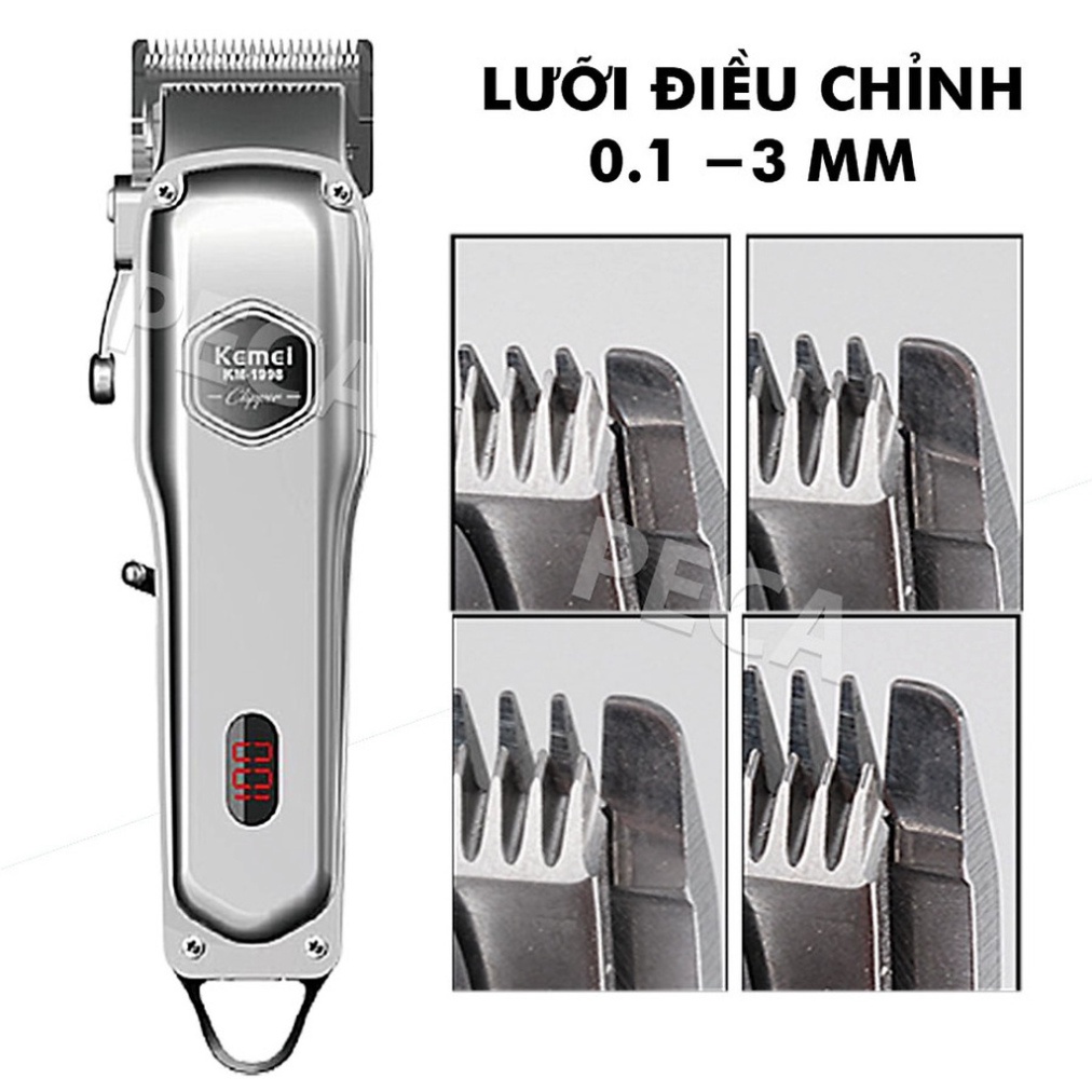 ✔️ Qùa Tặng 4 Món ✔️Tông đơ cắt tóc cao cấp lưỡi kép kemei KM1998 - Máy cắt tỉa tóc đa năng KM1998  - BH 1 năm