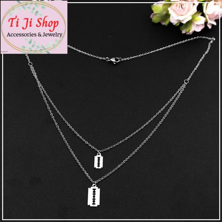 DÂY CHUYỀN INOX LƯỠI LAM HAI TẦNG ĐỘC ĐÁO, đẹp, không đen