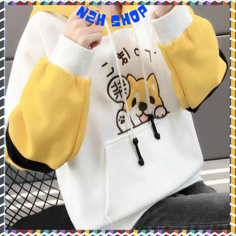 Áo Khoác Nỉ Nam Nữ Mùa Đông Corgi Hình Chó Siba Cute Form Rộng Dưới 55kg,Áo Hoodie Unisex N2H Shop