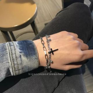 Vòng tay xích chữ thập siêu chất