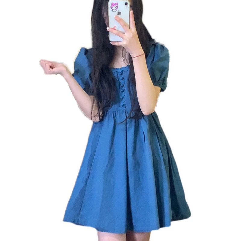 Đầm Tay Phồng Thiết Kế Mới Thời Trang Mùa Hè Theo Phong Cách Hàn Quốc Cho Nữ