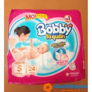 Bỉm quần Bobby S24/M22/L20/XL18