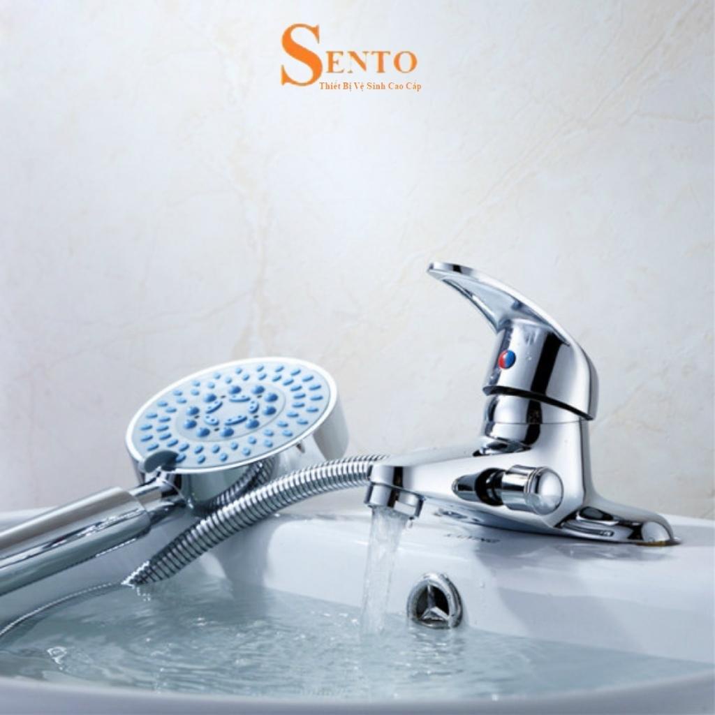 Vòi lavabo chậu rửa mặt kết hợp vòi sen tắm tăng áp SENTO thiết bị nhà tắm ST32
