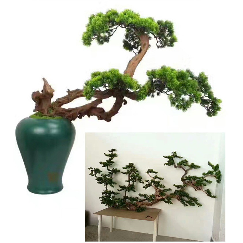 Cành cây Tùng giả, nhánh Tùng xanh - Cây hoa giả Cao Cấp, Decor tiểu cảnh trang trí phòng ốc, nhà cửa, sân vườn [A11_D1]