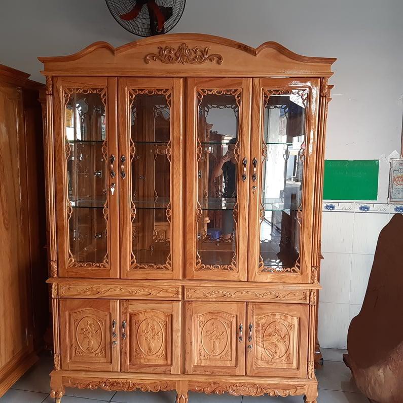TỦ RƯỢU GỖ GÕ ĐỎ 160cm x cao 210cm x hông 42cm