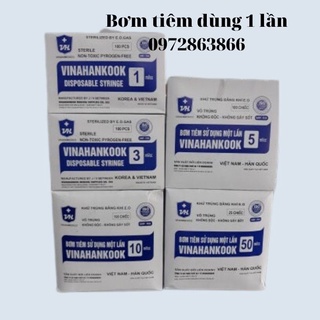 Bơm tiêm dùng 1 lần vinahankook 1ml/3ml/5ml/10ml/20ml/50ml