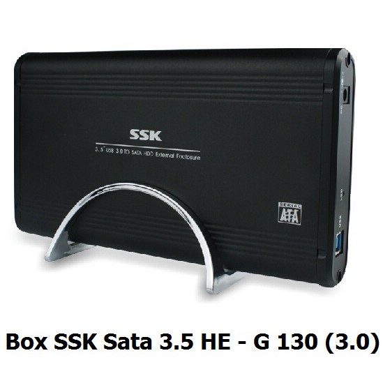 HDD BOX SSK 3.5 SATA HE G130 (3.0), HỘP ĐỰNG Ổ CỨNG MÁY BÀN 3.5 SATA SSK HE G130