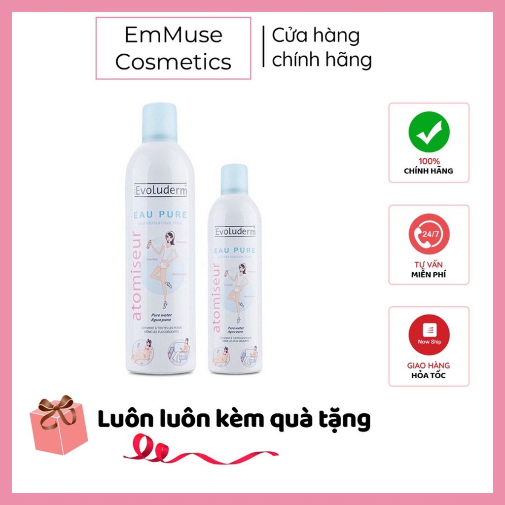 Xịt khoáng cấp ẩm Evoluderm Atomiseur Eau Pure