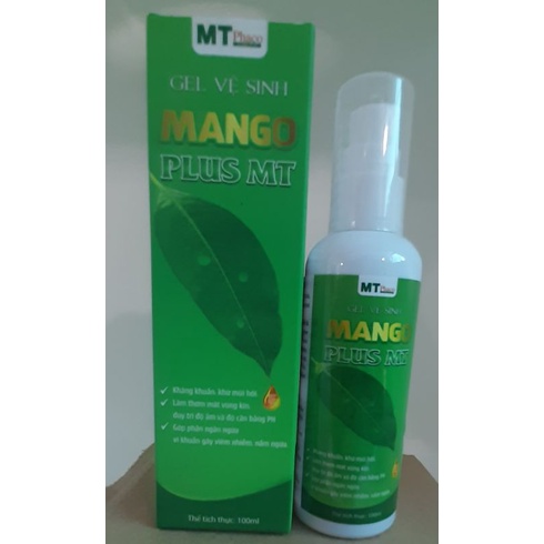 Gel vệ sinh phụ nữ tinh chất xoài Mango Plus MT - Chai 100ml chiết xuất lá xoài, trầu không , lô hội
