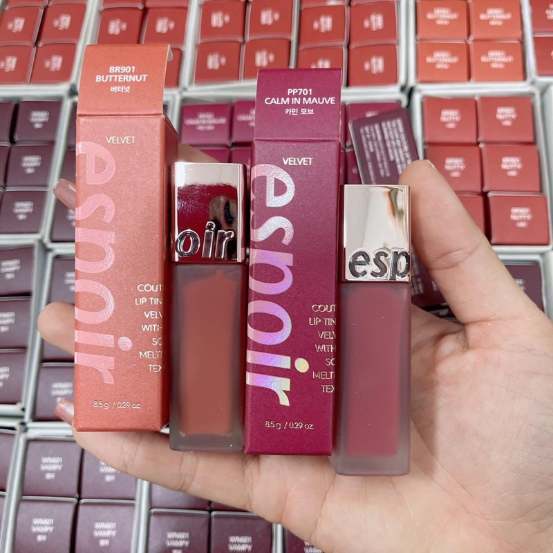 ( HÀNG SẴN ) SON ESPOIR COUTURE LIP TINT VELVET &amp; SHINE - CALM IN MAUVE - BUTTERNUT - NUTTY - VAMPI