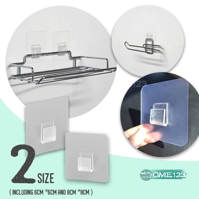 Móc treo đồ dán tường trong suốt tiện dụng