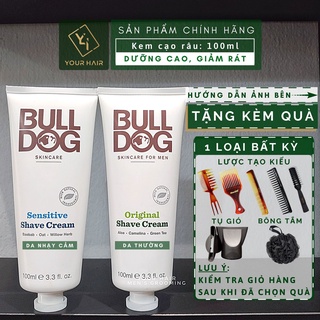 Kem cạo râu bulldog original sensitive shave cream 100ml - ảnh sản phẩm 1