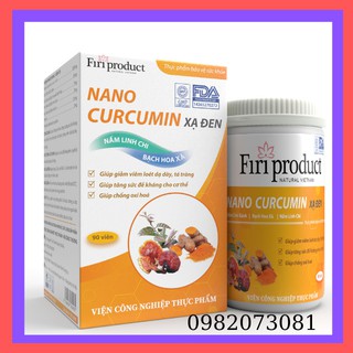 [Freeship ,Lô Sản Xuất Mới Nhất] NaNo CurCuMin Xạ Đen FIRI, Tinh Bột Nghệ Hộp 90 viên