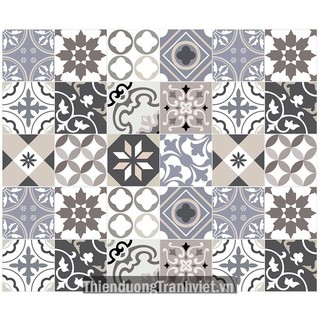 Decal gạch bông set 32 ô kích thước 15*15 ,tặng thêm 8 ô khi mua 2 set