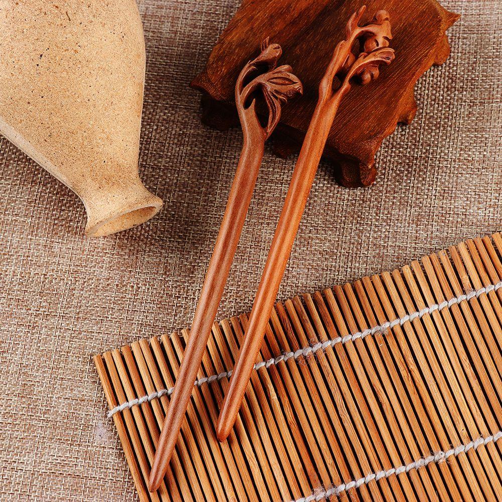 Trâm Cài Tóc Bằng Gỗ Đào Handmade Thời Trang