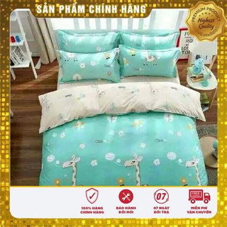 Bộ ga gối giường m2/4/6/8 cotton hàn quốc - hươu cao cổ