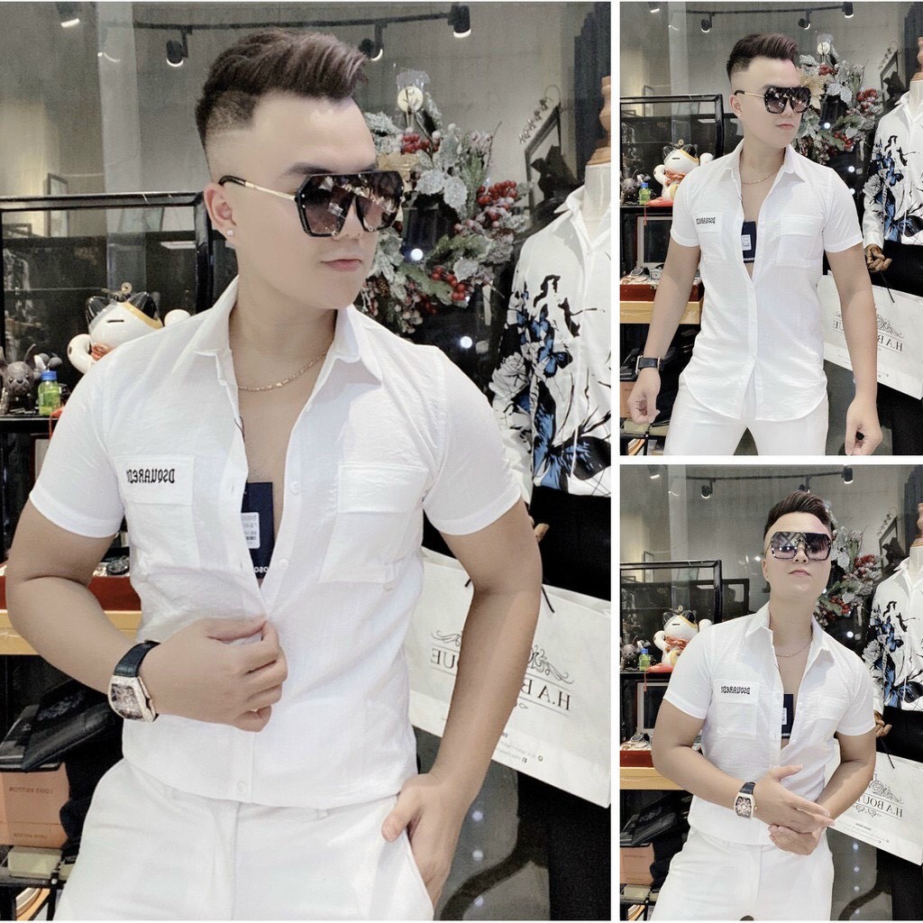 Áo sơ mi nam tay ngắn chất đũi LOẠI 1, dày dặn, phom dáng đẹp | BigBuy360 - bigbuy360.vn