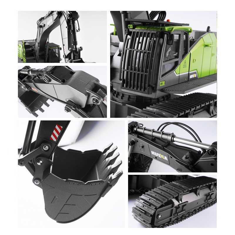 Mô hình máy xúc Huina 593 Huina 1593 RC Excavator 1/14 Model 22CH Truck 2.4G  Máy múc điều khiển từ xa hulna  Chính Hãng