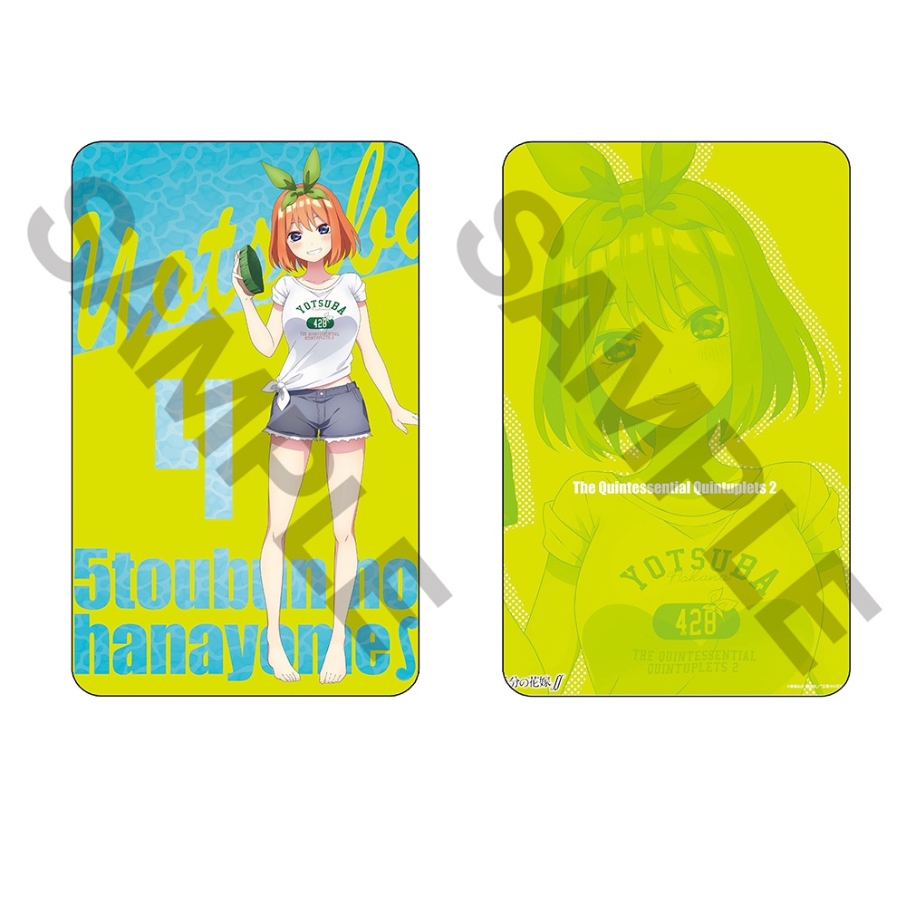 Ảnh card bo góc in hình Gotoubun No Hanayome  Nhà Có 5 Nàng Dâu NĂNG ĐỘNG ver thẻ bo viền 5*8cm suu tầm