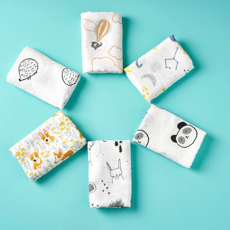 Bộ 5 Khăn Lau Mềm Mại Thấm Hút Tốt Cho Bé Sơ Sinh