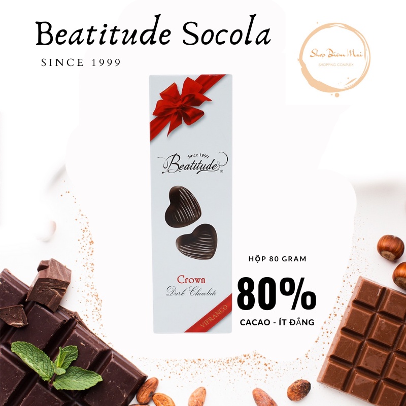 Socola Beatitude Hộp Đẹp Crown Milk Chocolate 60g