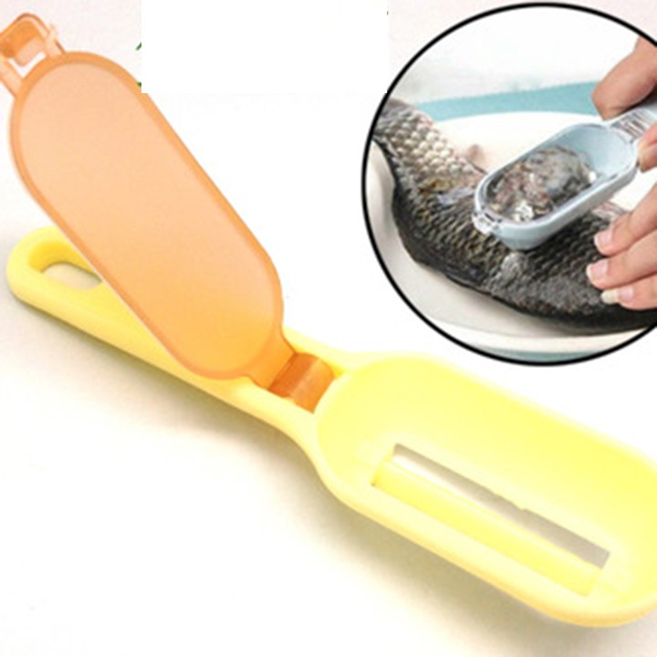 Dụng cụ lấy vẩy cá không bắn có hộp đựng tiện lợi lấy vảy cá cao cấp cầm tay đồ dùng nhà bếp  youngcityshop 30.000