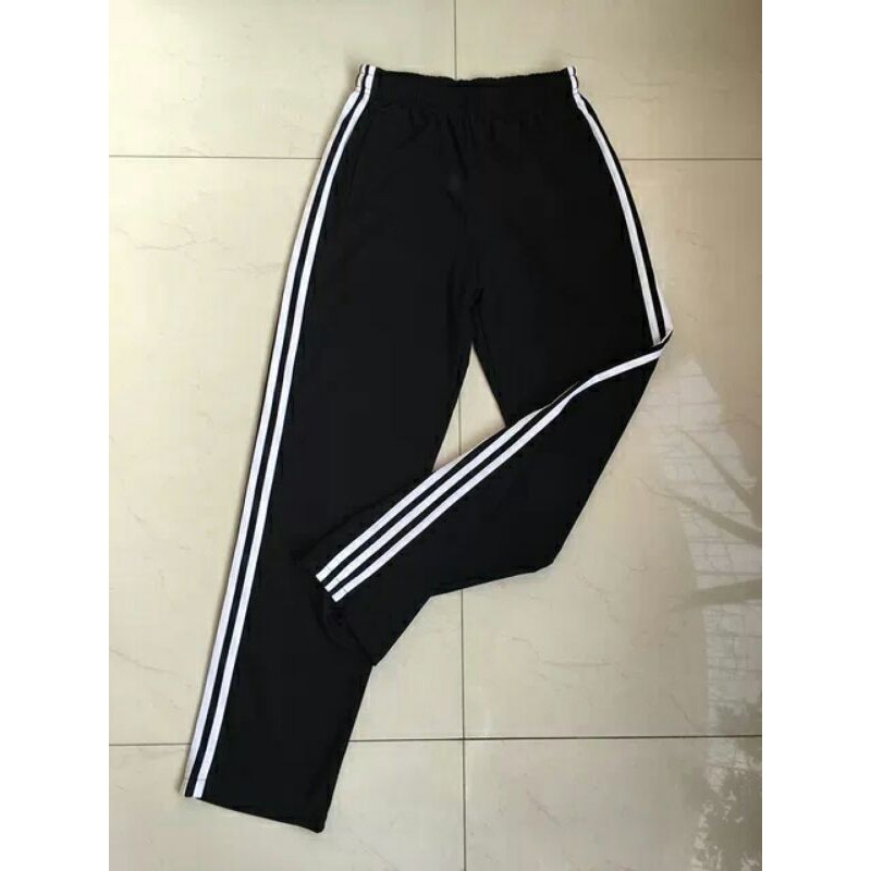 Quần jogger nữ thể thao màu đen 3 sọc trắng chất vải umi hàn dày Quần cotton nữ co dãn 4 chiều mặc thể dục tập gym ở nhà