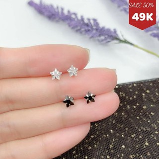 Khuyên tai nụ sao đá, khuyên tai bạc nữ hình sao đính đá