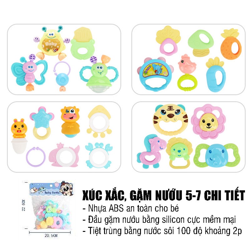 Đồ chơi bộ 6 lục lạc đáng yêu cho bé