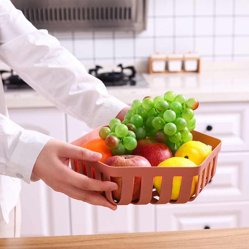 Rổ Nhựa Đựng Đồ Đan Lưới SHOPEMTRANG07Rổ Nhựa Lục Giác Đựng Đồ, Giá Đựng Trái Cây Đan Lưới Hình Lục Giác