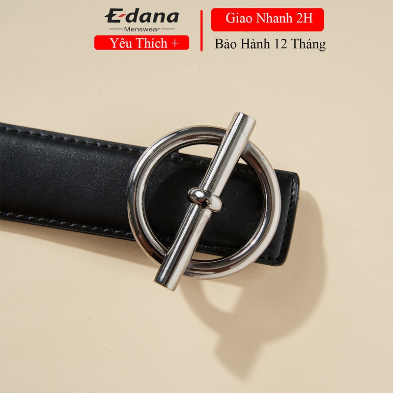 Thắt lưng da nam cao cấp hàng hiệu không han gỉ, dây da khâu 2 viền mã tròn xiên