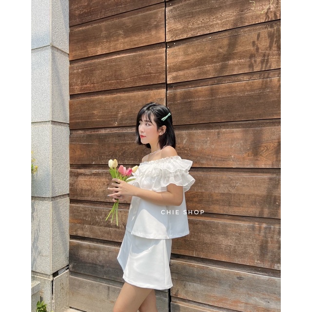 SUN TOP - Áo bèo tầng trễ vai - Áo tiểu thư | BigBuy360 - bigbuy360.vn