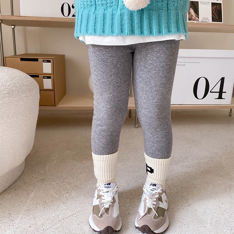 Quần legging lót lông cho bé gái/ trai của Ambb Kids - Quần áo ấm thu đông cho trẻ em 1-8 tuổi (có clip, ảnh thật)